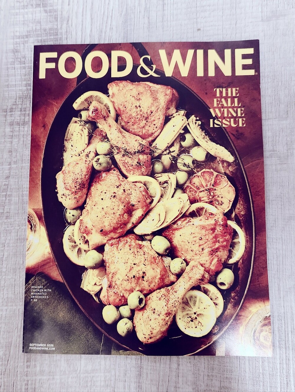 🍭7/$15 Food & Wine Magazine September 2026 The Fall Wine Issue